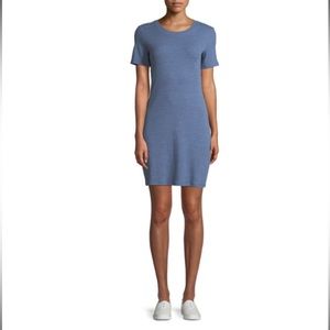 Theory Cherry Light Ribbed Knit T-Shirt Dress